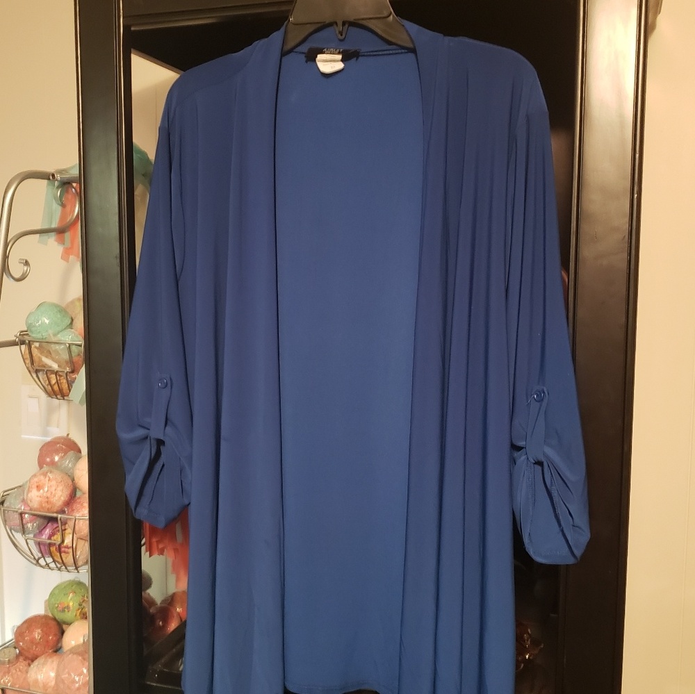 Cobalt Blue Royal Blue Open Cardigan